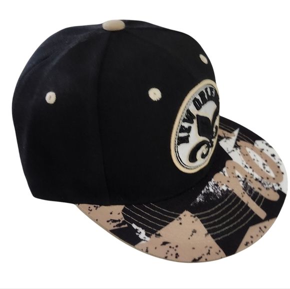 Men's Black and Tan New Orleans Snapback Hat - Picture 6 of 9